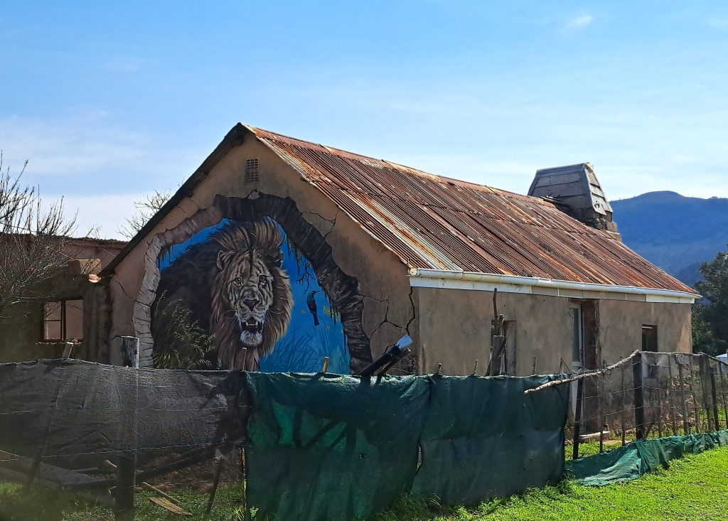 Friemersheim is a small agricultural community about 15 kilometres North of Groot-Brakrivier. The road to Friemersheim only goes there, so its a quiet corner of the Garden Route you are unlikely to happen upon.