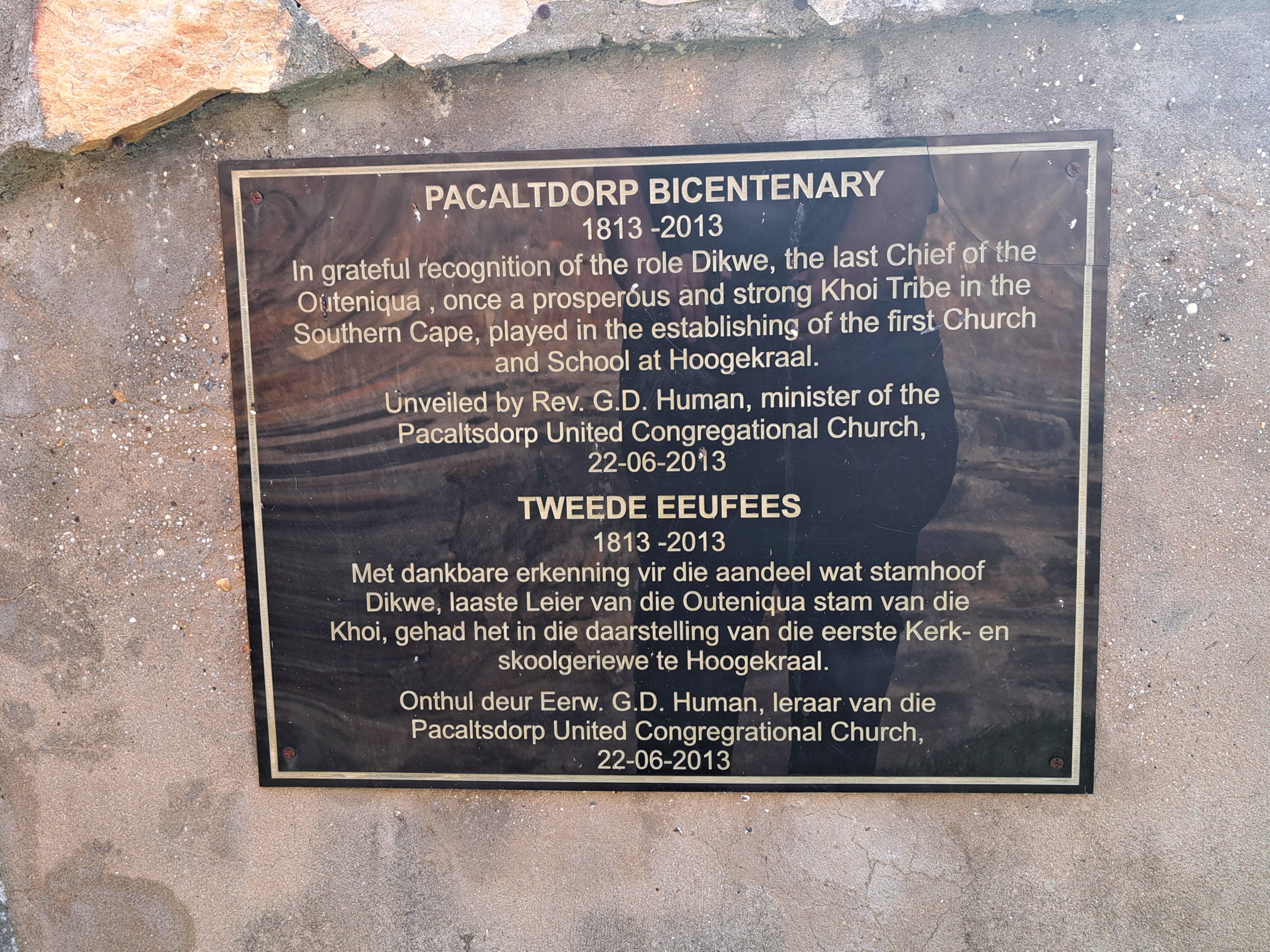 Pacaltsdorp Bicentenary Plaque